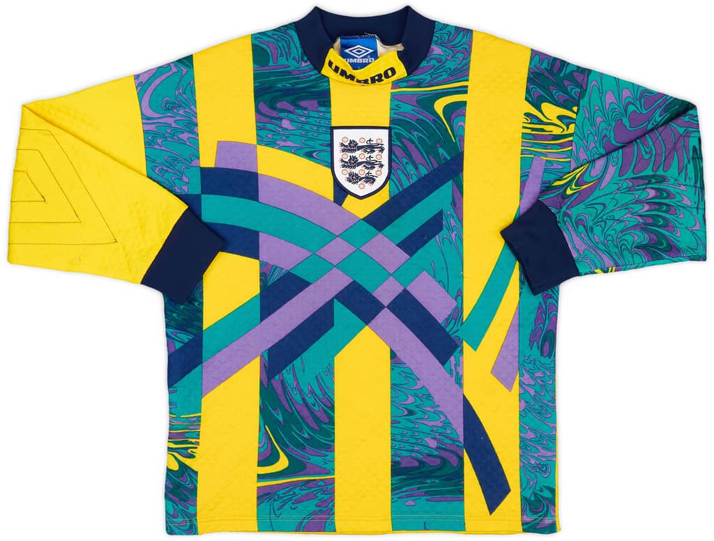 1995-96 England GK Shirt - 9/10 - (Y)