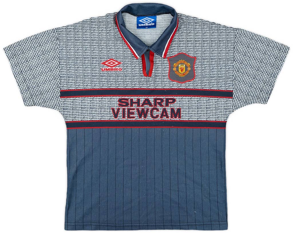 1995-96 Manchester United Away Shirt - 9/10 - (L.Boys)
