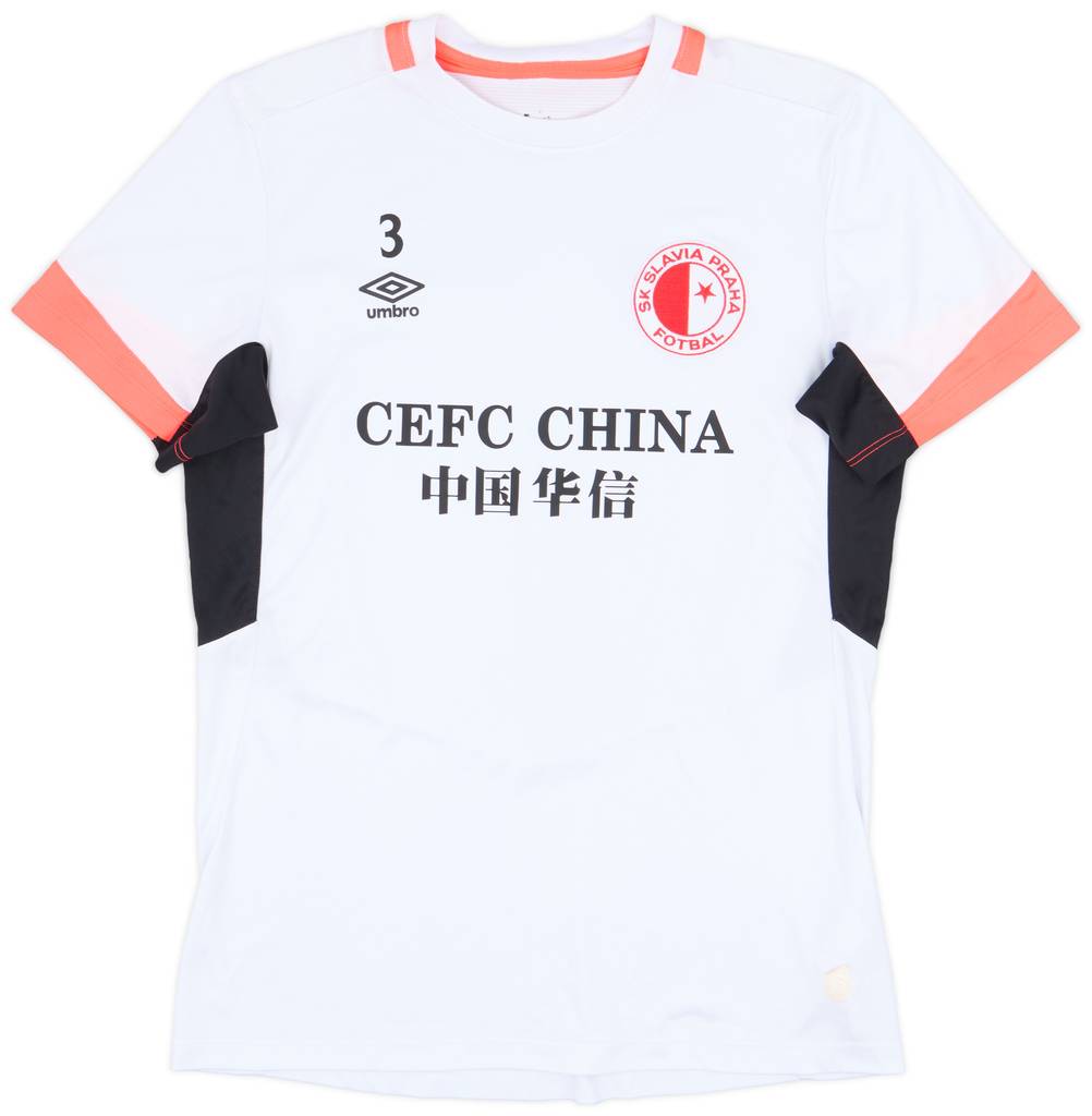 2017-18 Slavia Prague Player Issue Umbro Training Shirt #3 - 9/10 - (M)