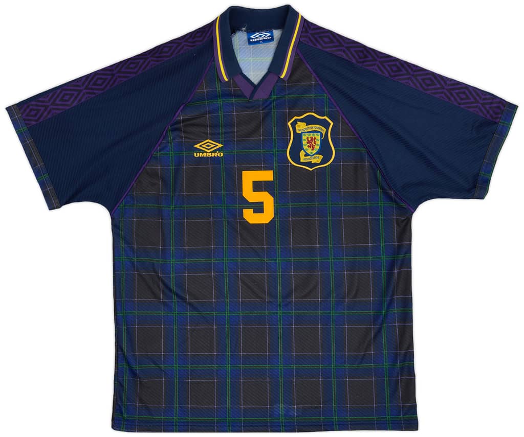 1994-96 Scotland Home Shirt Hendry #5 - 9/10 - (XL)