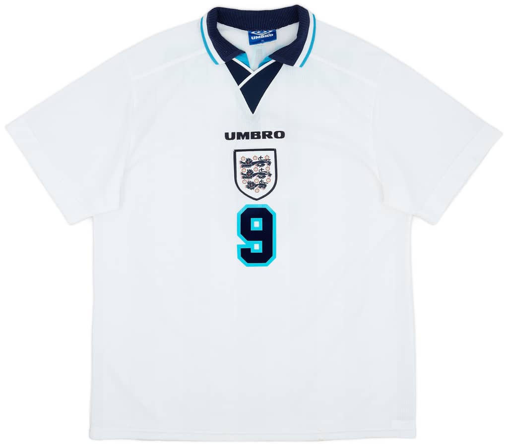 1995-97 England Home Shirt Shearer #9 - 8/10 - (XL)