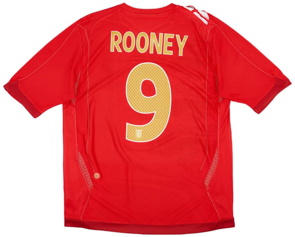 2006-08 England Away Shirt Rooney #9 - 6/10 - (L)