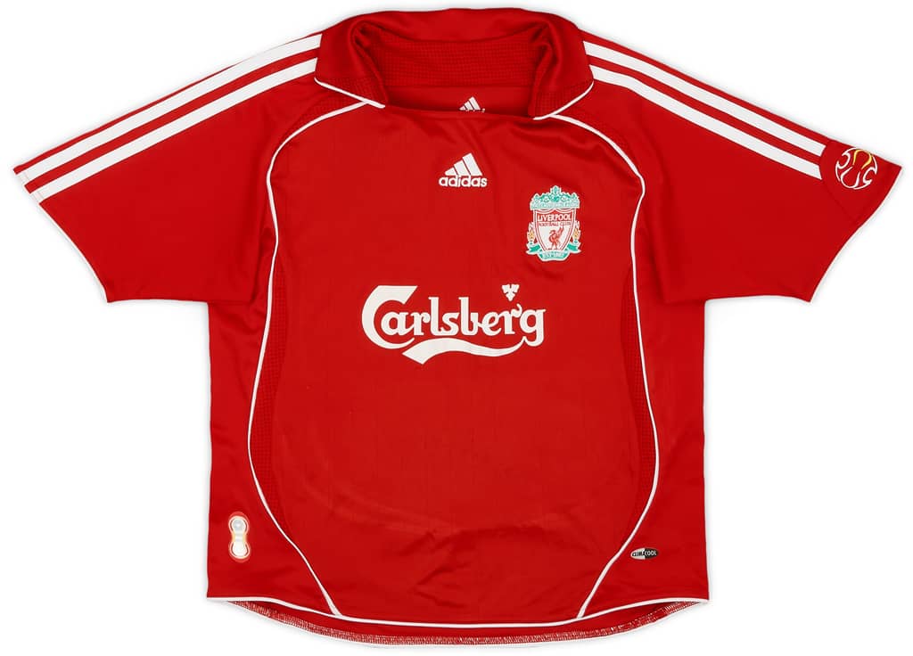 2006-08 Liverpool Home Shirt - 9/10 - (S.Boys)
