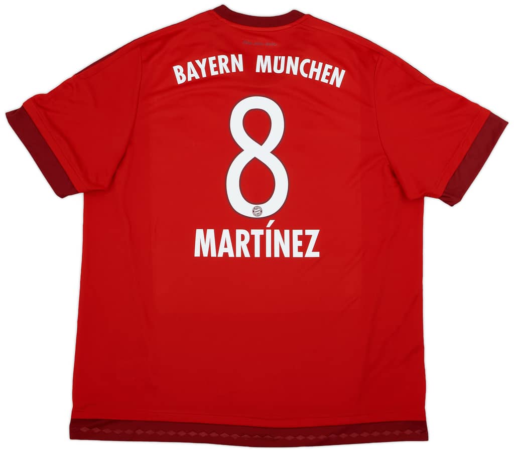 2015-16 Bayern Munich Home Shirt Martinez #8 - 8/10 - (XXL)