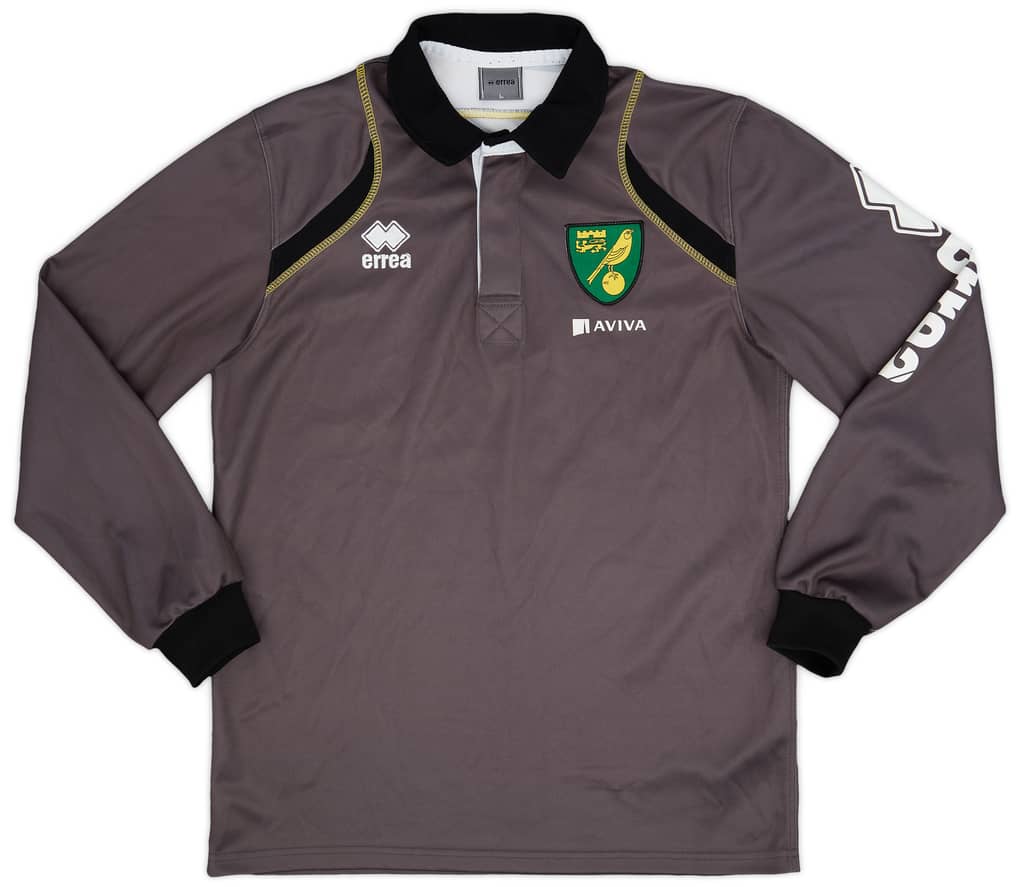 2011-12 Norwich Errea Polo L/S Shirt - 7/10 - (L)