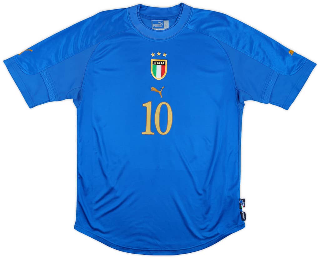 2004-06 Italy Home Shirt Totti #10 - 6/10 - (S)