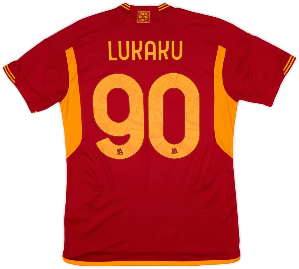 2023-24 Roma Home Shirt Lukaku #90 (M)
