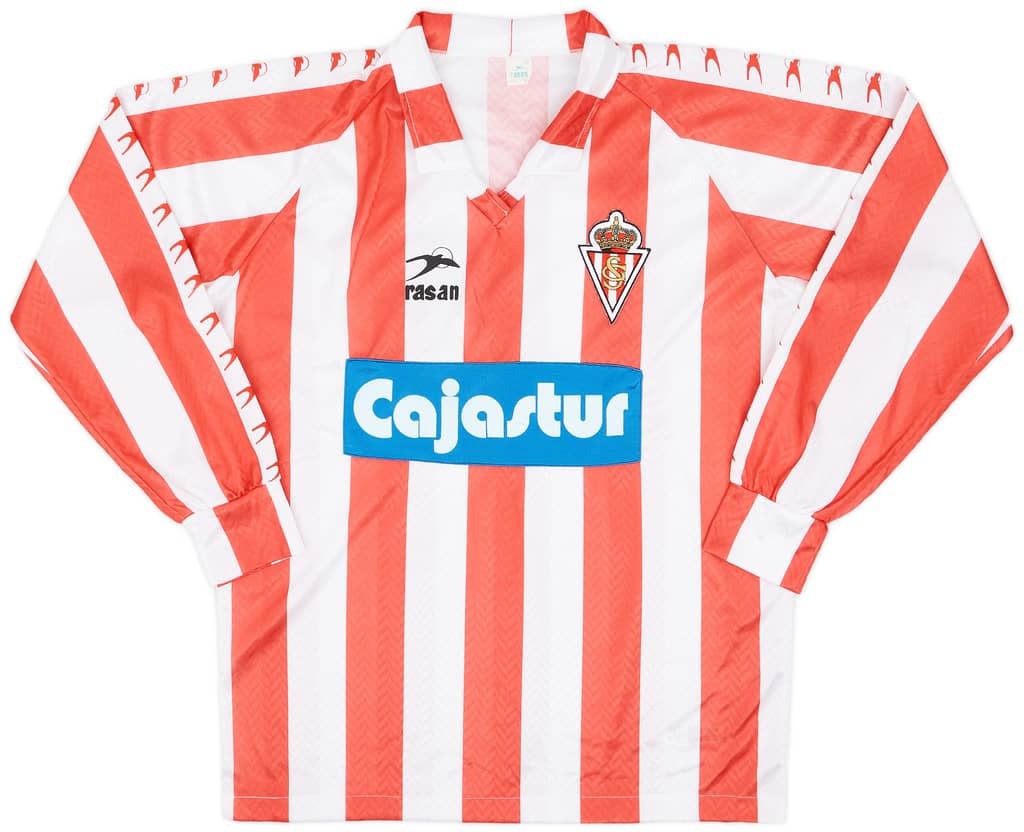 1991 Sporting Gijon Match Worn Home Shirt #14