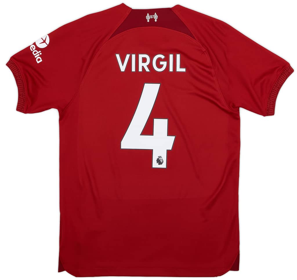 2022-23 Liverpool Home Shirt Virgil #4 - 9/10 - (S)