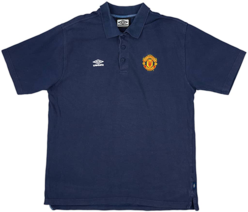 1999-00 Manchester United Umbro Polo Shirt - 8/10 - (XL)