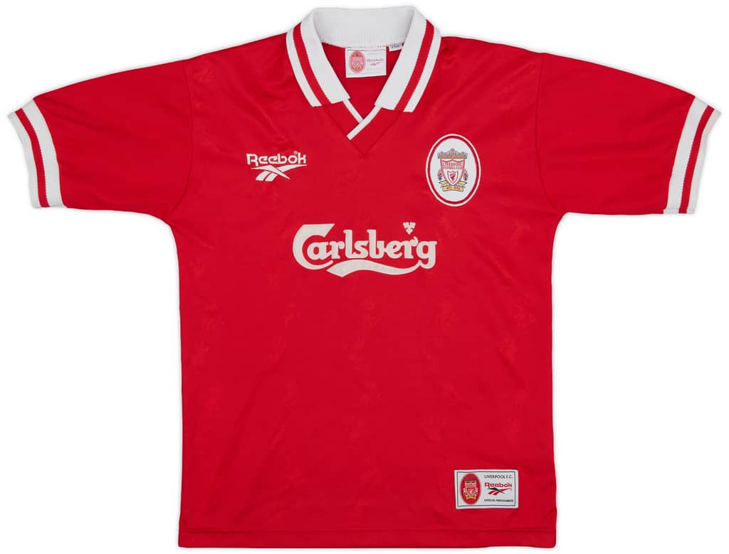 1996-98 Liverpool Home Shirt - 8/10 - (Y)