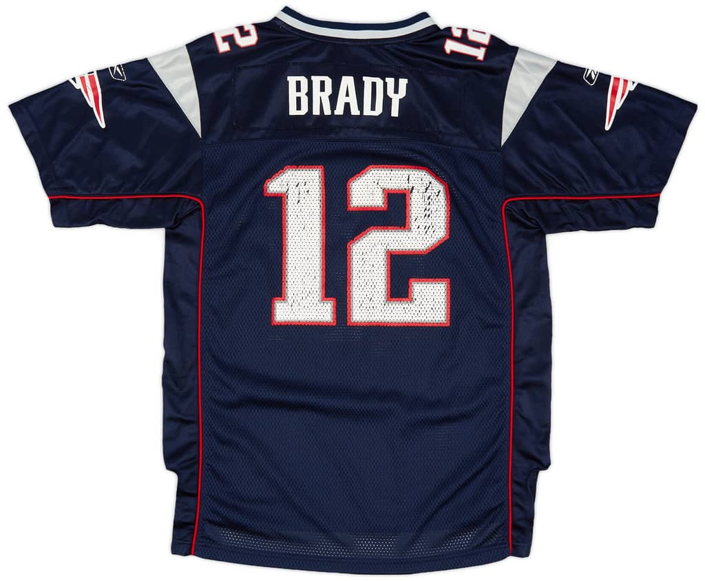 2005-06 New England Patriots Brady #12 Reebok On Field Jersey (Home) Y
