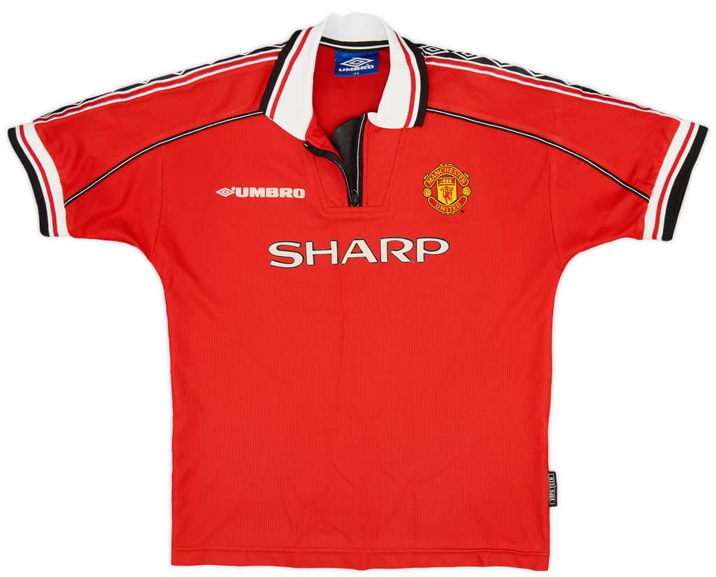 1998-00 Manchester United Home Shirt - 5/10 - (L.Boys)