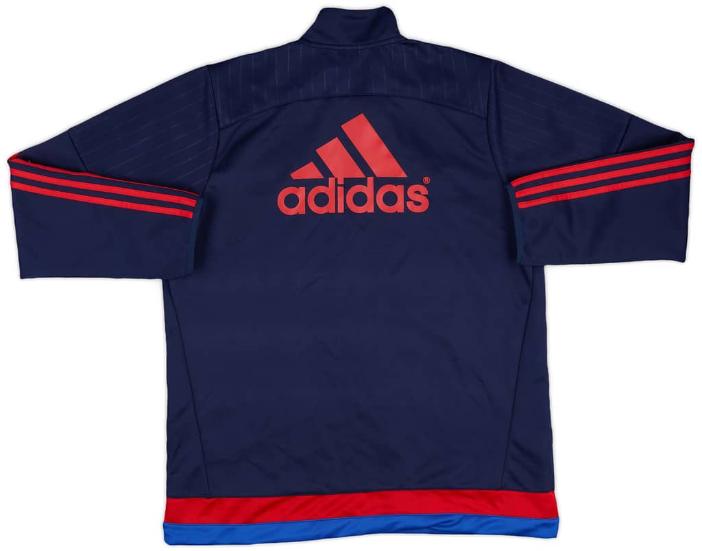 2015-16 Manchester United adidas 1/4 Zip Training Top - 8/10 - (XL)