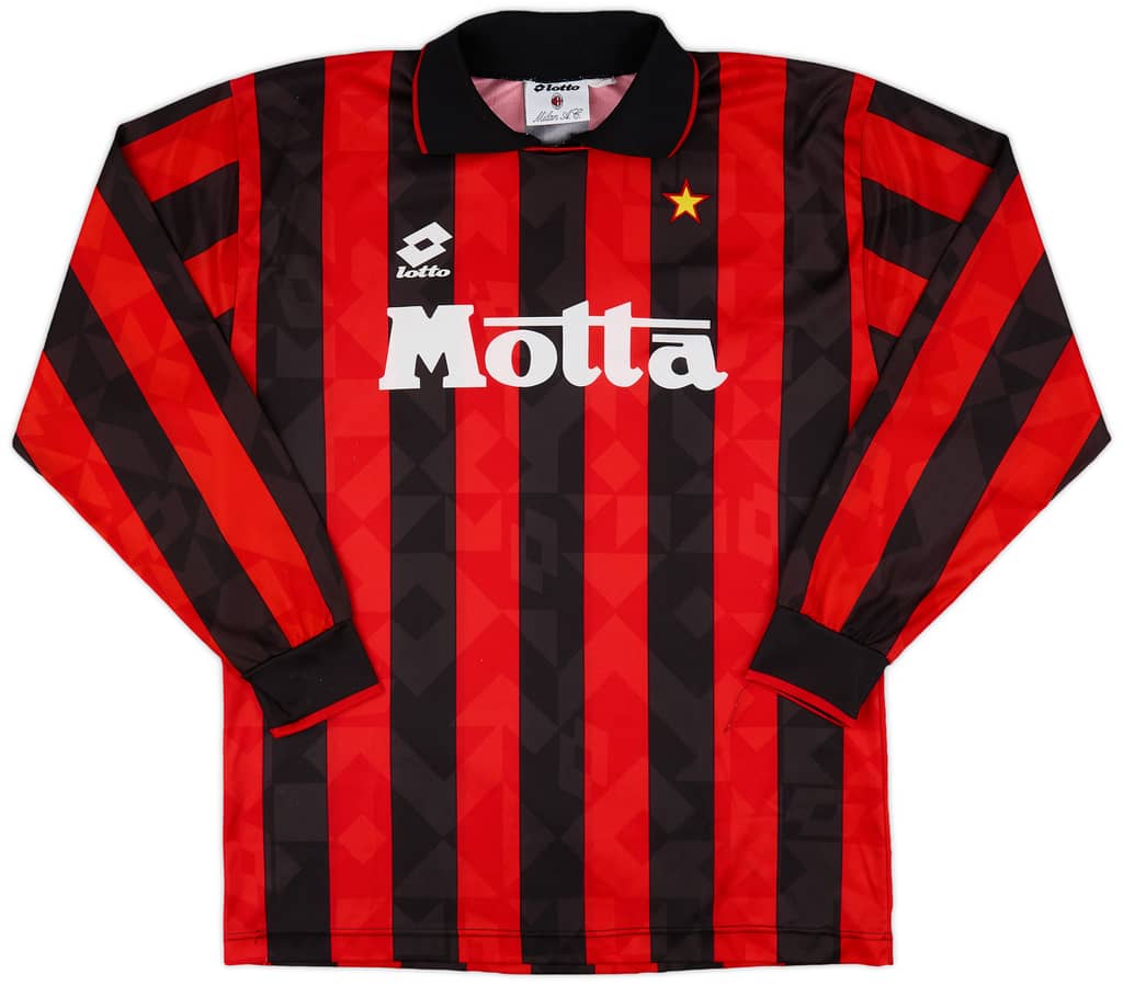 1993-94 AC Milan Home L/S Shirt - 8/10 - (M)