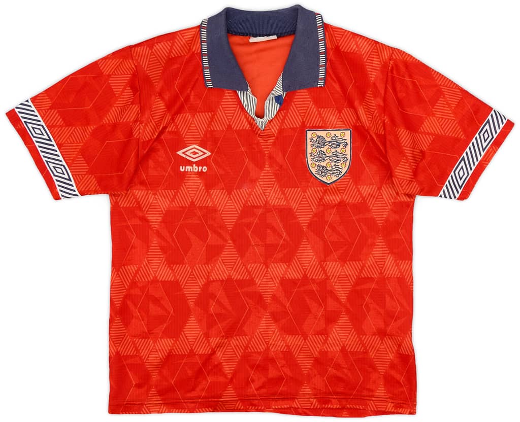 1990-93 England Away Shirt - 6/10 - (M.Boys)