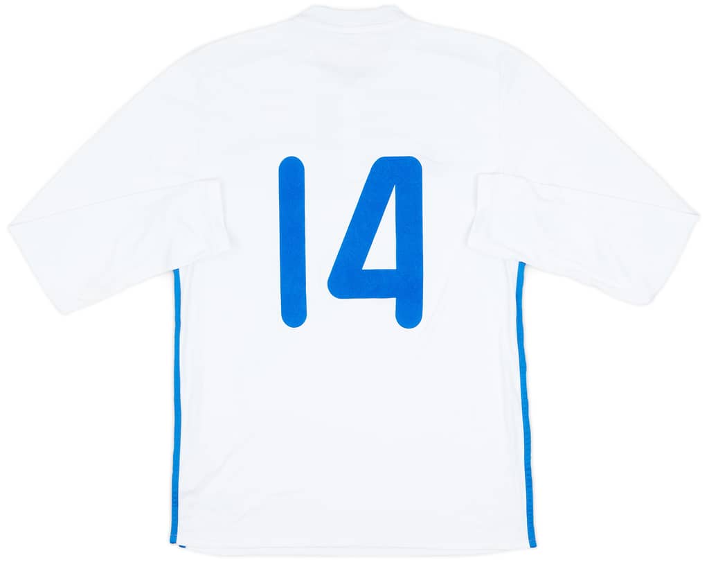 2016-18 Dynamo Kyiv Match Issue Home L/S Shirt #14