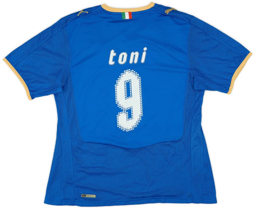 2007-08 Italy Home Shirt Toni #9 - 5/10 - (XL.Boys)