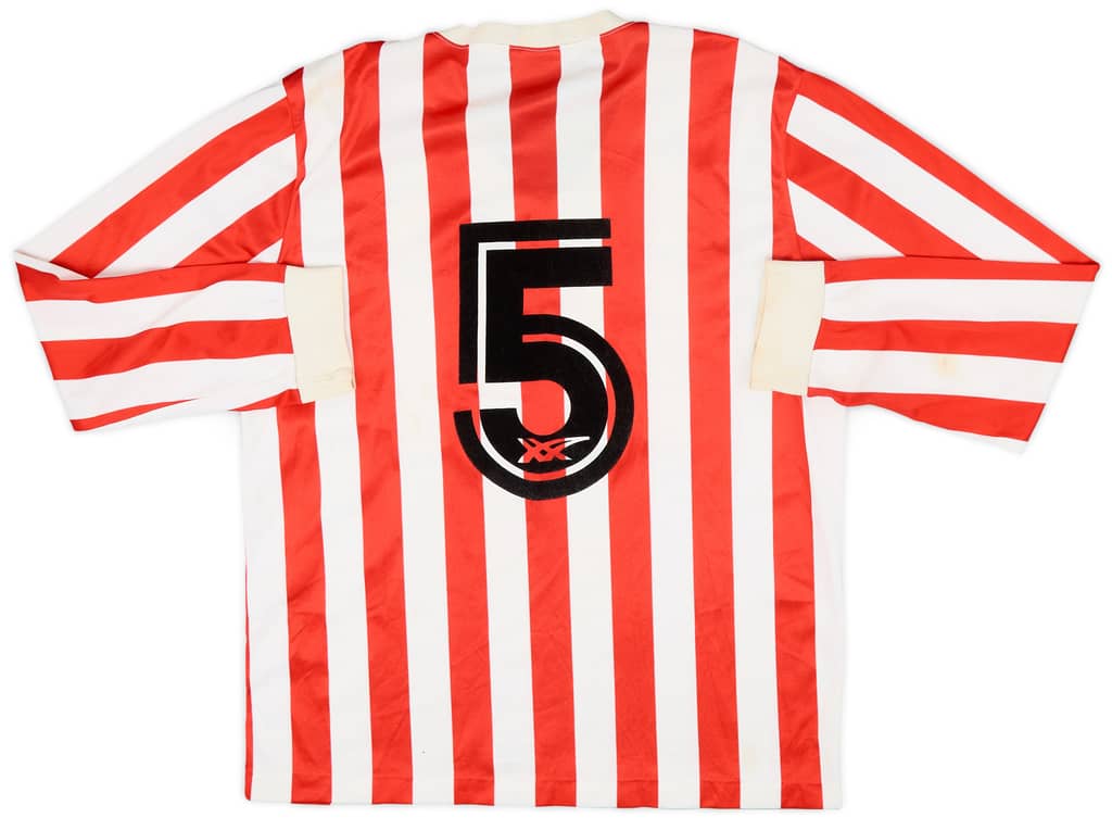 1984-85 Olympiakos Match Issue Home L/S Shirt #5
