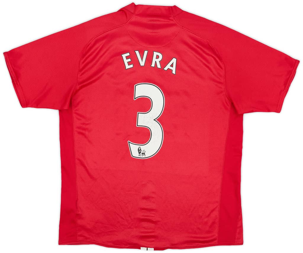 2007-09 Manchester United Home Shirt Evra #3 - 5/10 - (L)