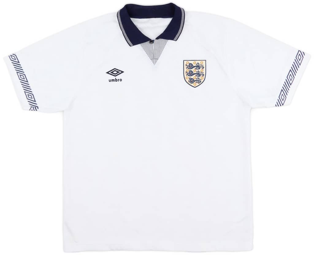 1990-92 England Home Shirt - 8/10 - (L)
