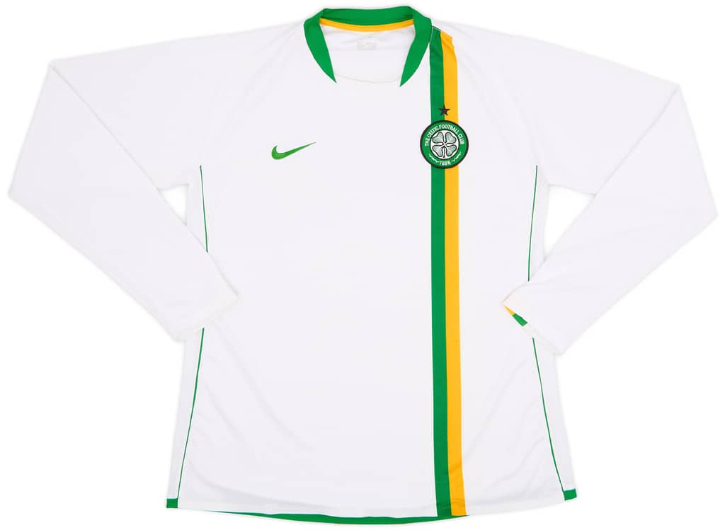 2006-08 Celtic Player Issue European L/S Shirt - 8/10 - (L)