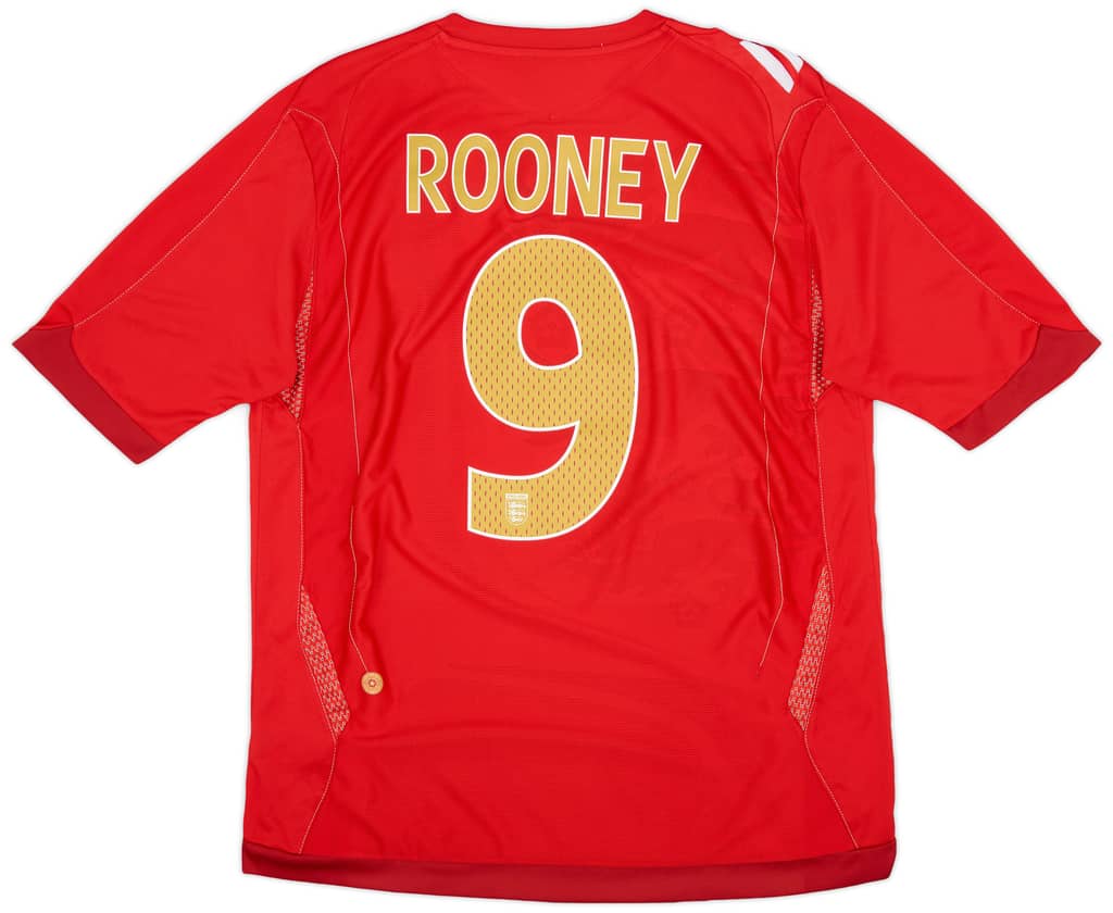 2006-08 England Away Shirt Rooney #9 - 7/10 - (L)