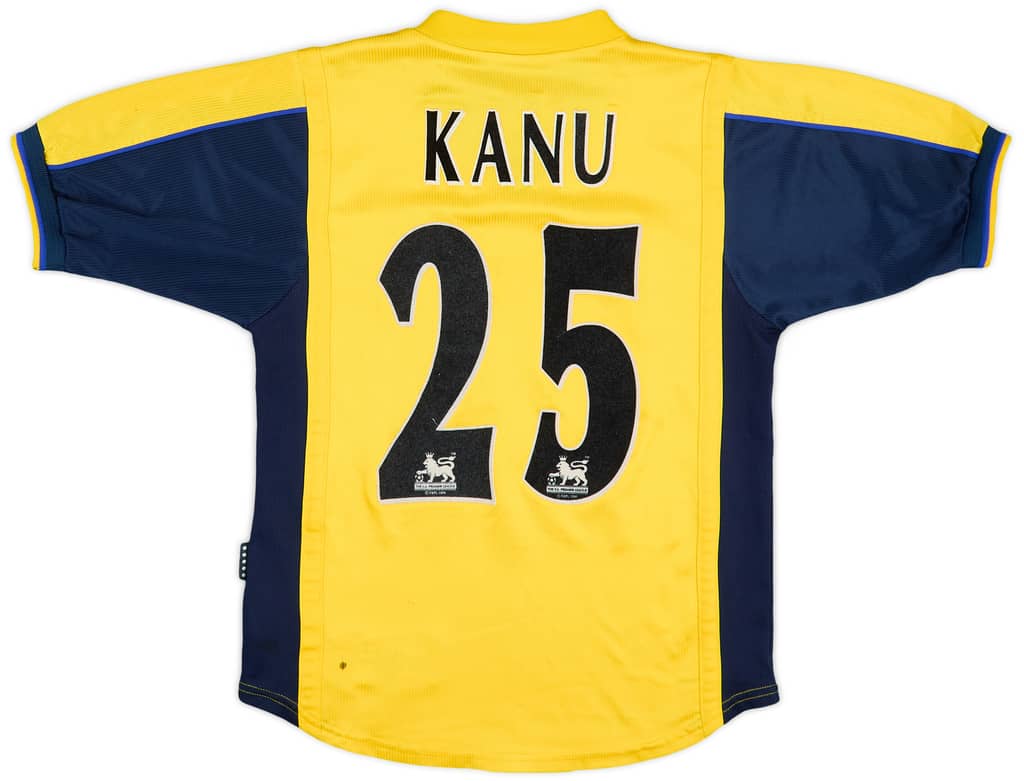 1999-01 Arsenal Away Shirt Kanu #25 - 7/10 - (M.Boys)