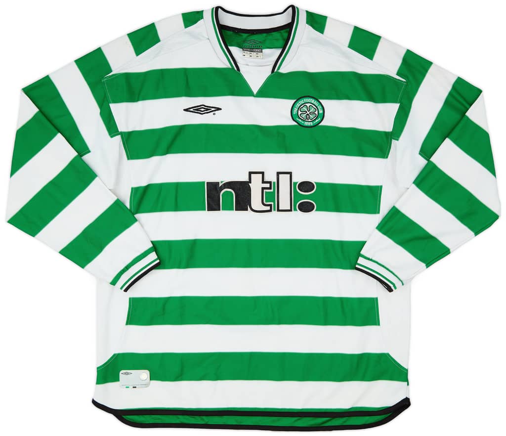 2001-03 Celtic Home L/S Shirt - 5/10 - (S)