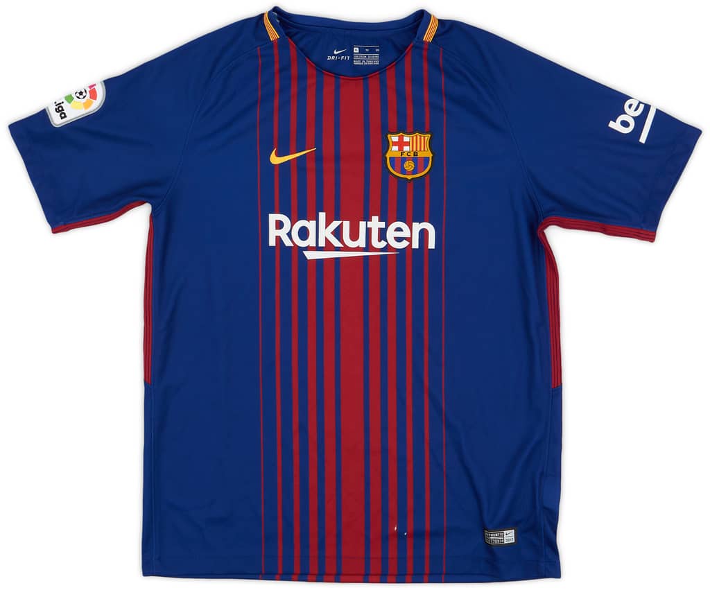 2017-18 Barcelona Home Shirt - 7/10 - (XL.Boys)
