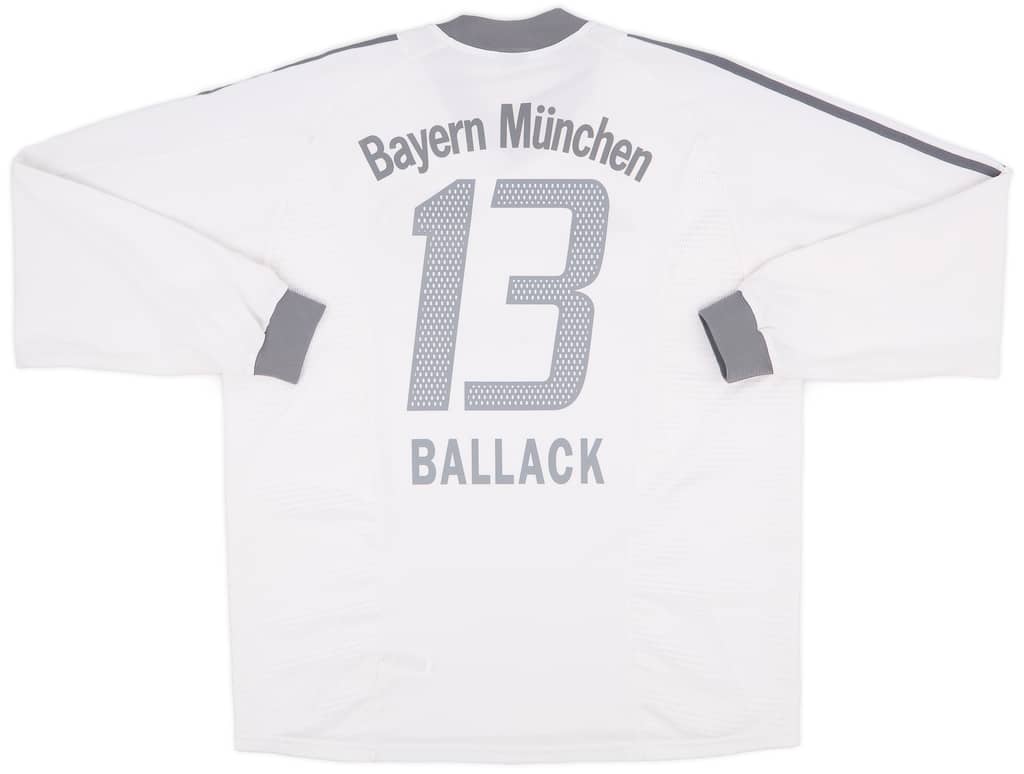 2002-03 Bayern Munich Away L/S Shirt Ballack #13 - 9/10 - (XL)
