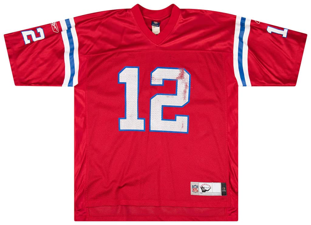 1963 New England Patriots Brady #12 Reebok Throwback Jersey (Home) XL