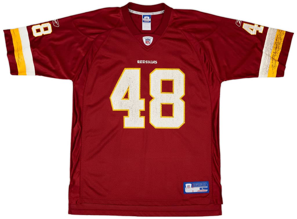 2002 Washington Redskins Davis #48 Reebok On Field Home Jersey - 5/10 - (L)