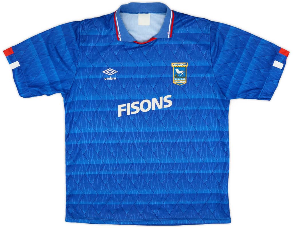 1989-92 Ipswich Home Shirt - 6/10 - (L)