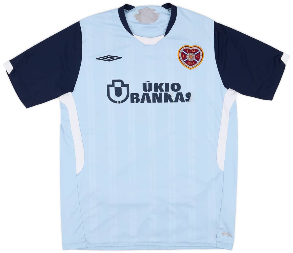 2009-10 Hearts Away Shirt Black #8 - 4/10 - (L)