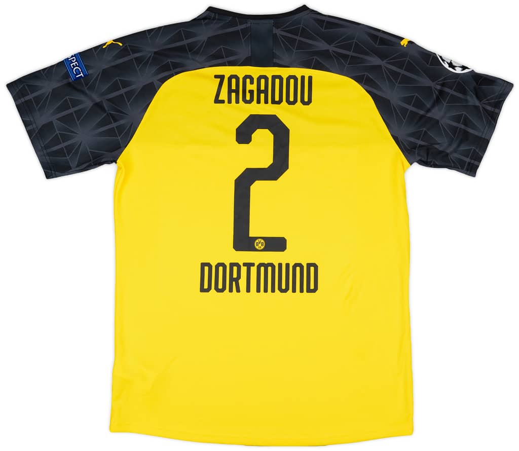 2019-20 Borussia Dortmund Match Issue Champions League Cup Shirt Zagadou #2