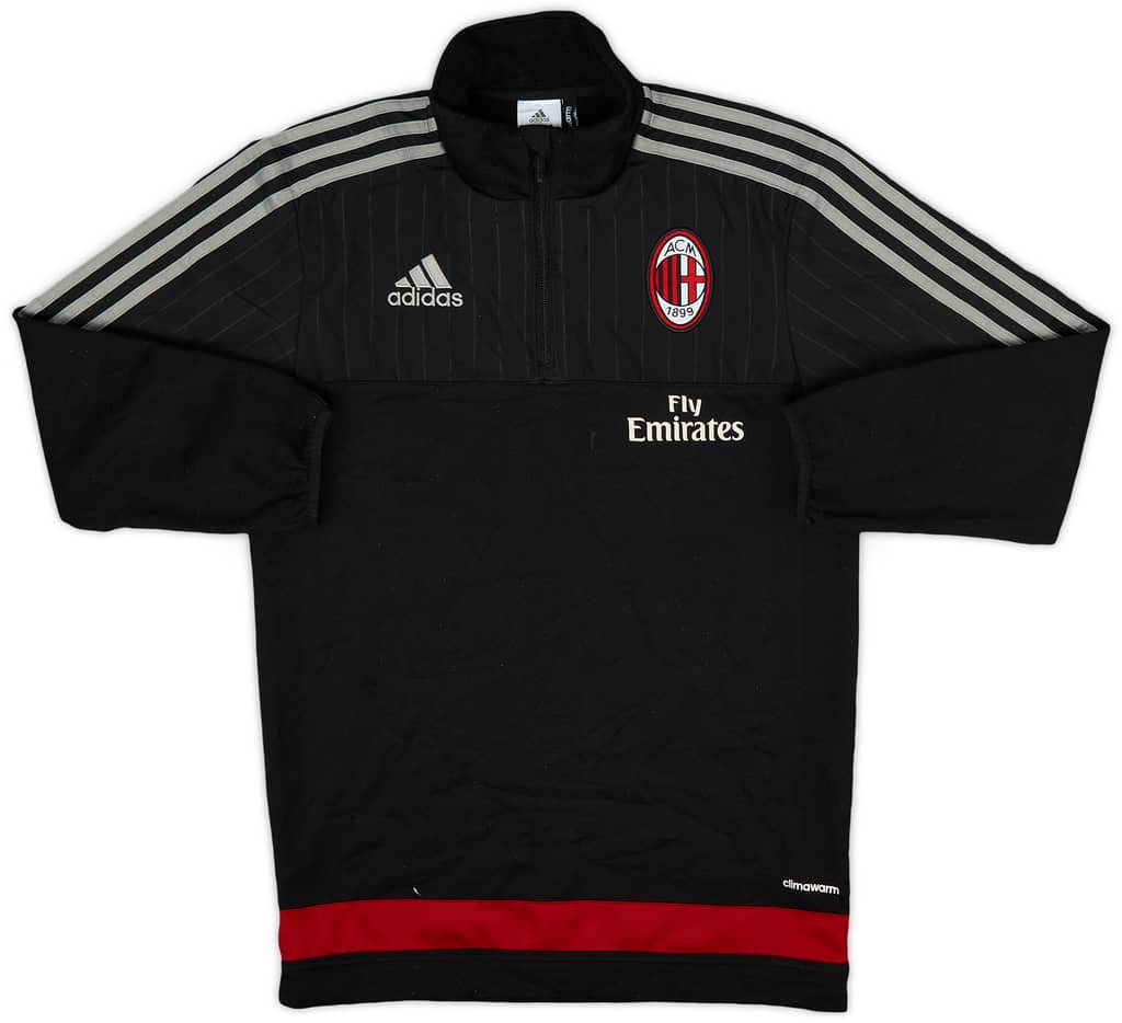2015-16 AC Milan adidas 1/4 Zip Track Jacket - 7/10 - (XS)
