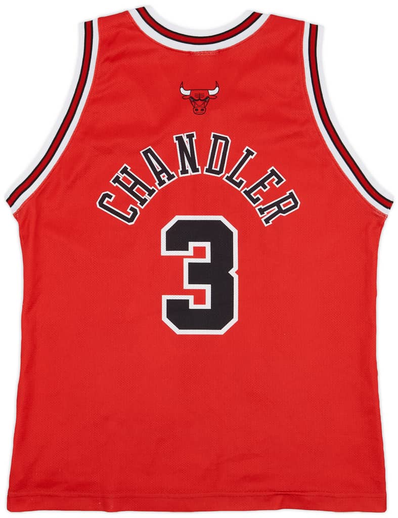 2001-06 Chicago Bulls Chandler #3 Champion Away Jersey - 8/10 - (XL.Boys)