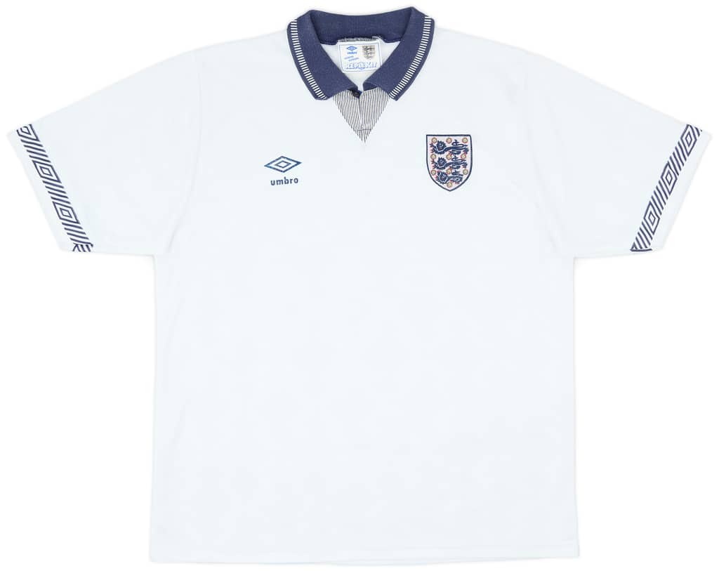 1990-92 England Home Shirt - 7/10 - (L)