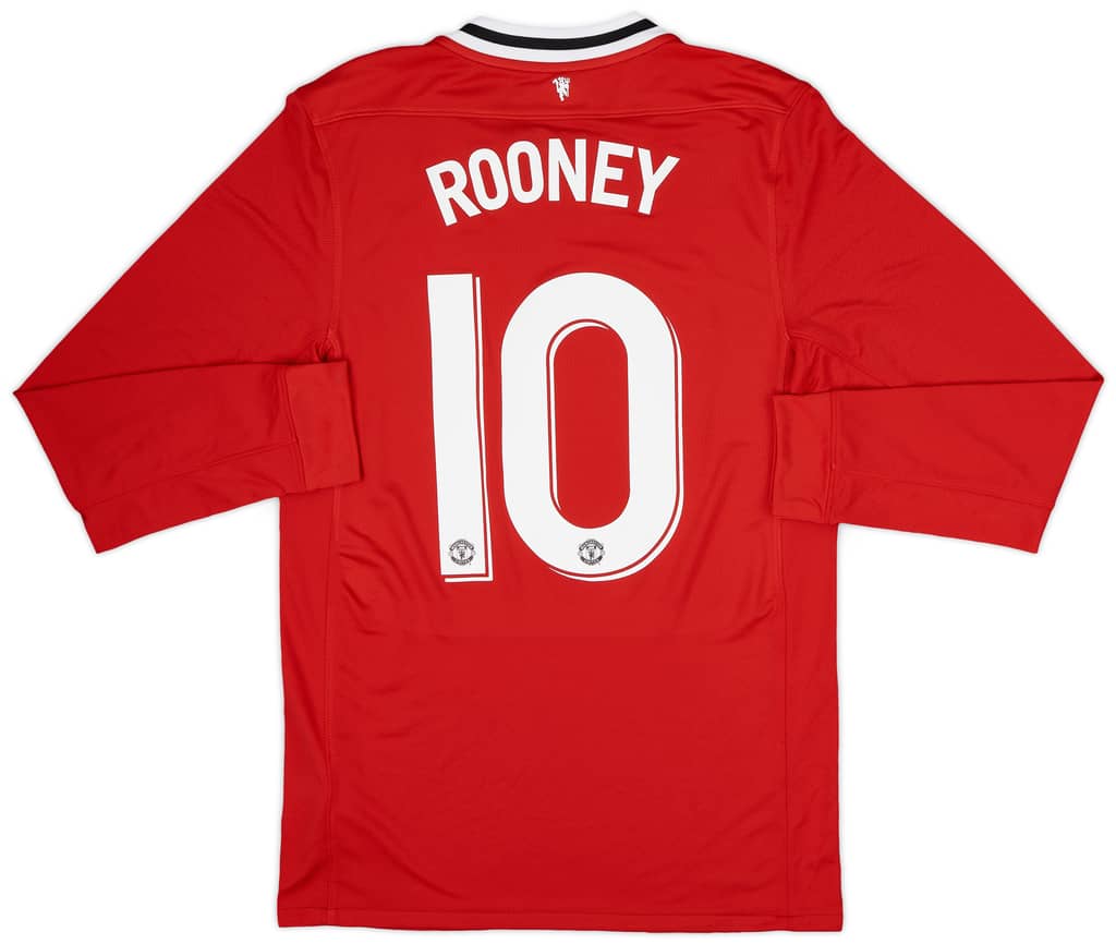 2011-12 Manchester United Home L/S Shirt Rooney #10 (S)