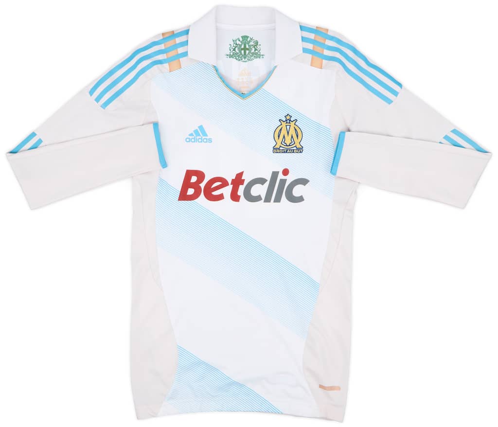 2011-12 Olympique Marseille Player Issue Home L/S Shirt Gignac #10 - 7/10 - (M)