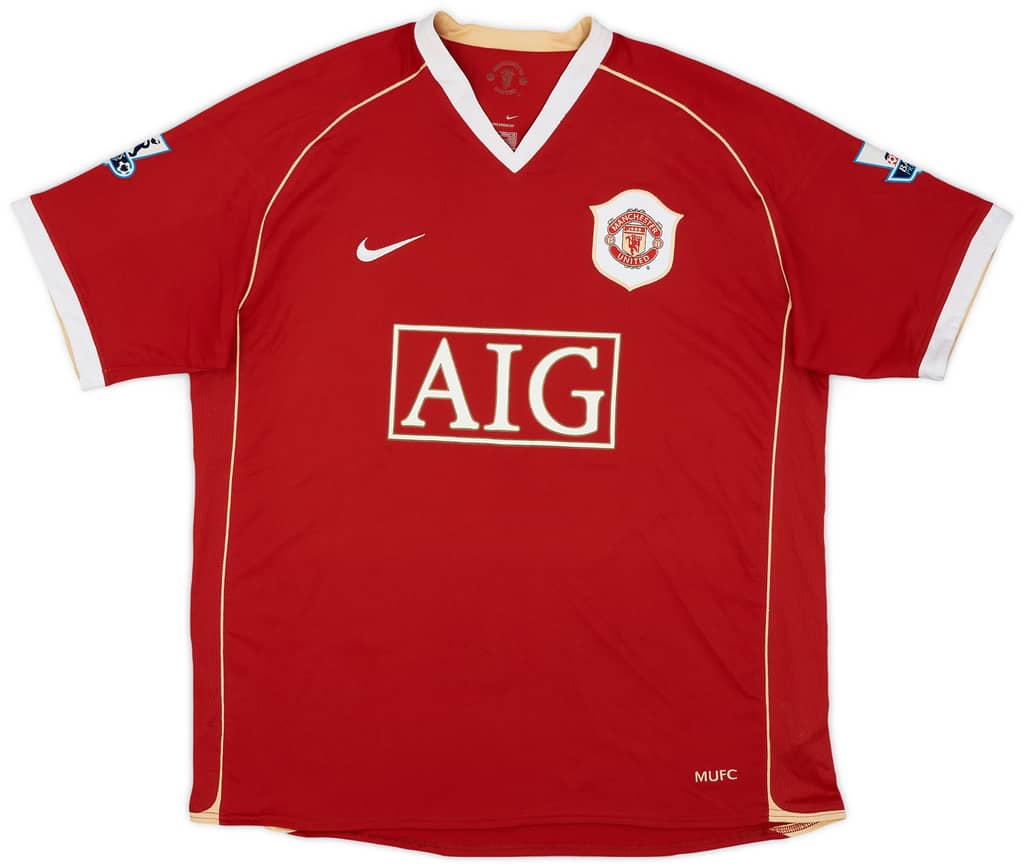 2006-07 Manchester United Home Shirt Solskjaer #20 - 5/10 - (XL)