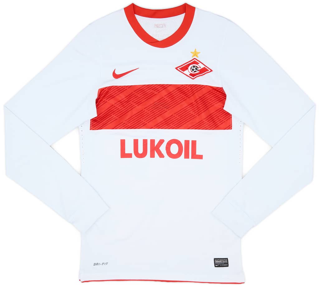 2010-11 Spartak Moscow Authentic Away L/S Shirt - 6/10 - (S)