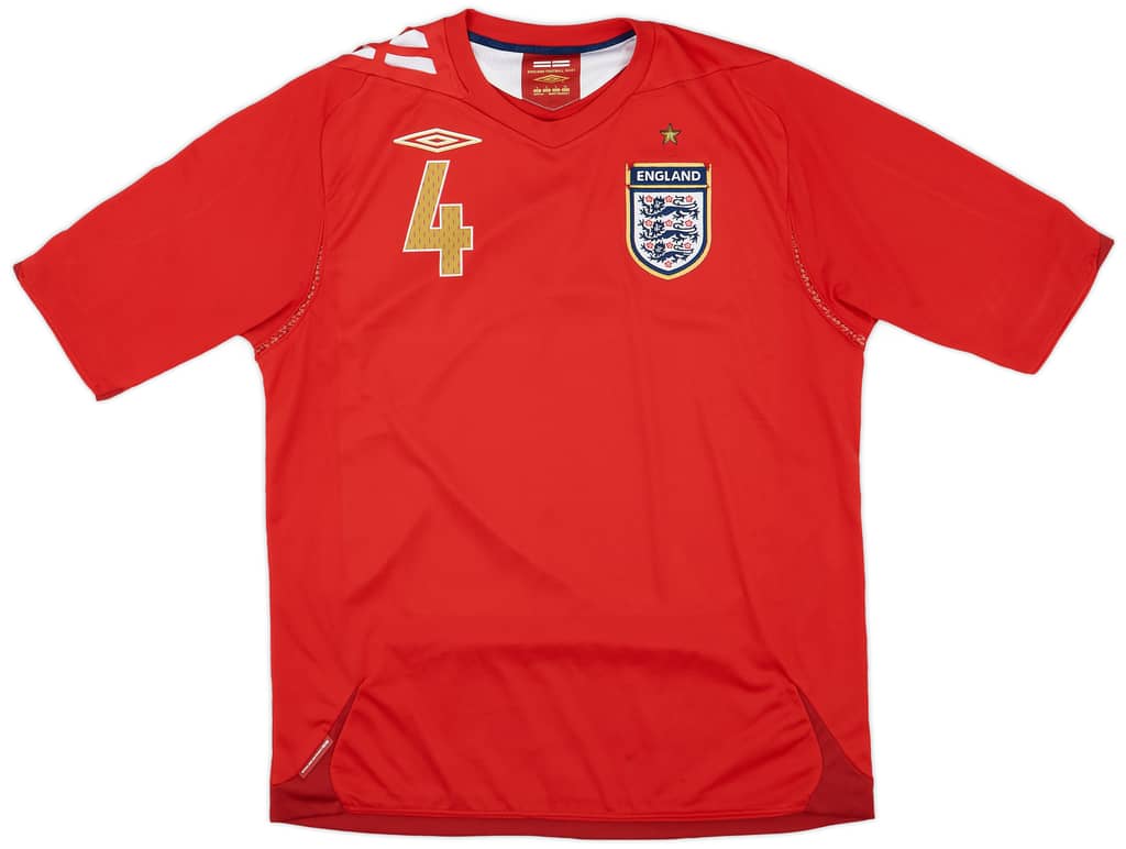 2006-08 England Away Shirt Gerrard #4 - 5/10 - (L)