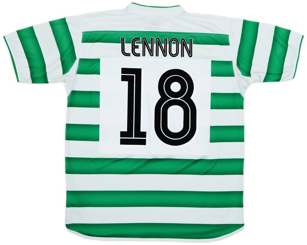 2003-04 Celtic Home Shirt Lennon #18 - 8/10 - (L)