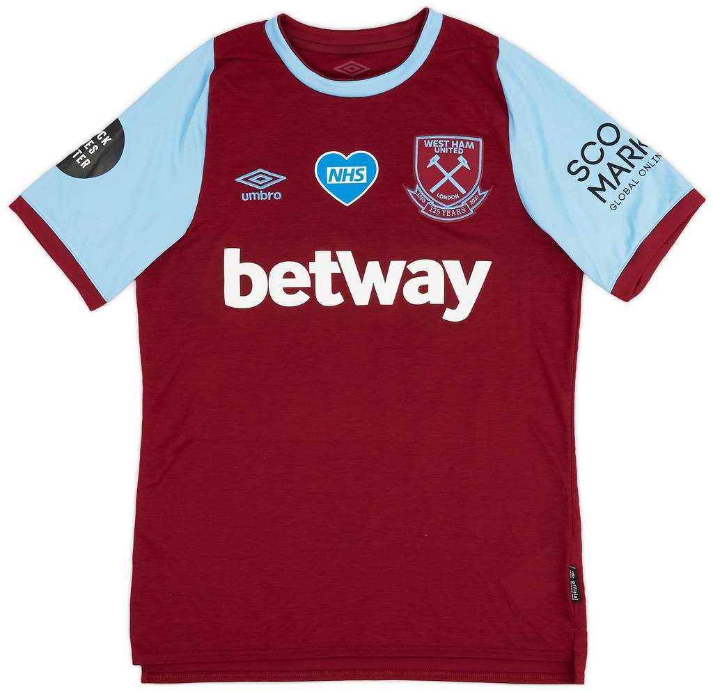 2020-21 West Ham Match Issue Home Shirt Xande Silva #32