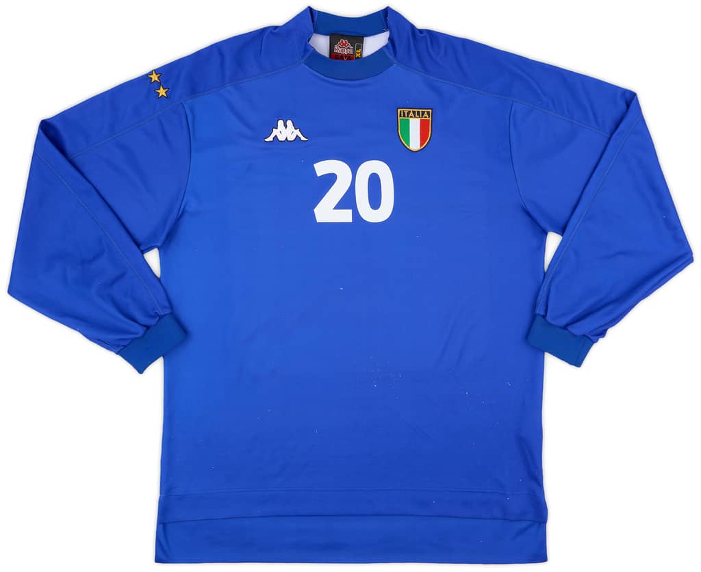 1998-99 Italy Home L/S Shirt Totti #20 - 7/10 - (XL)