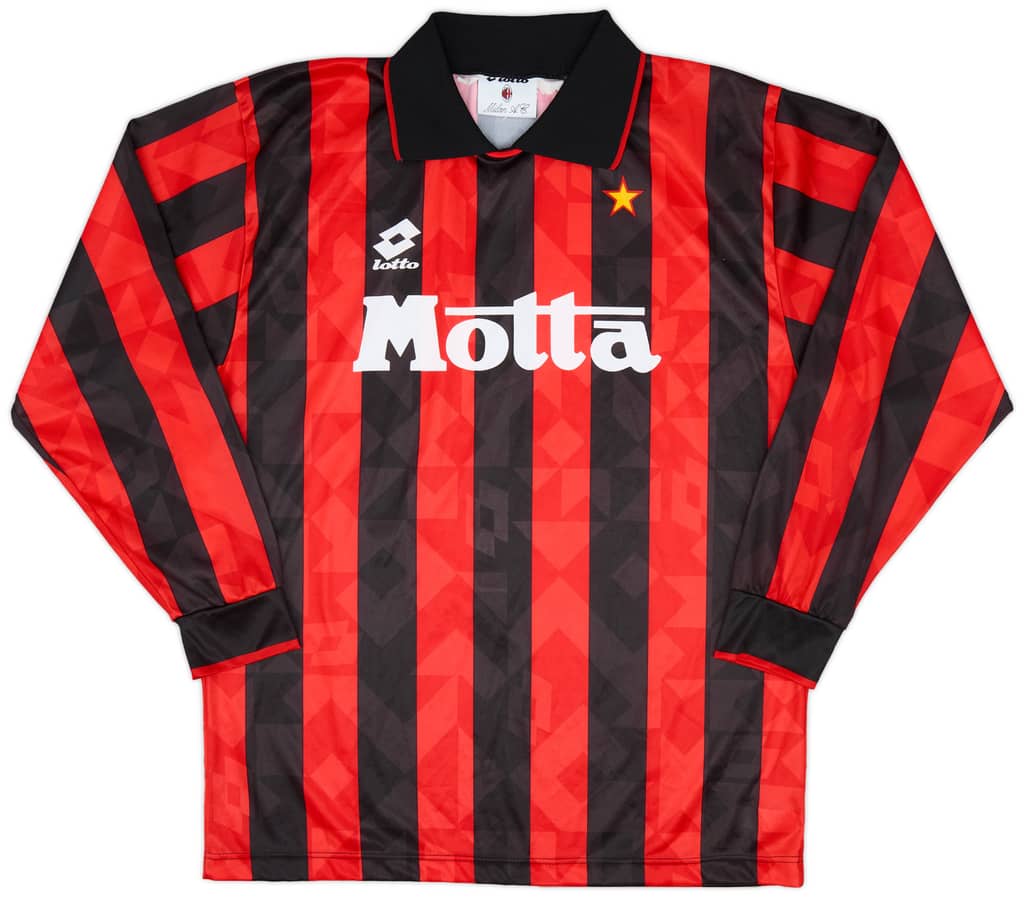 1993-94 AC Milan Home L/S Shirt - 9/10 - (L)