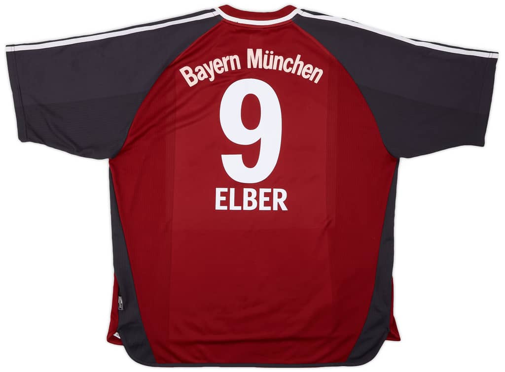 2001-02 Bayern Munich Home Shirt Elber #9 - 6/10 - (XXL)