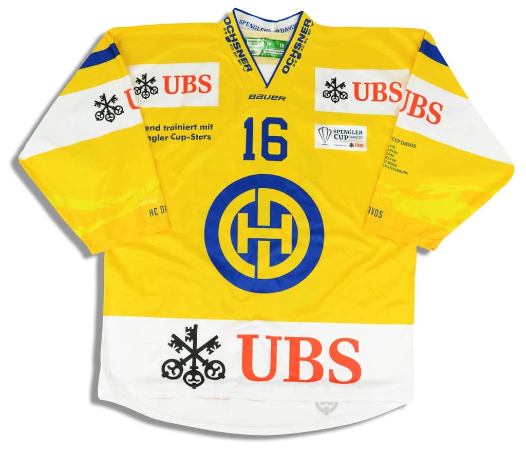 2016 HC Davos Matteo #16 Ochsner Spengler Cup Jersey (Away) M